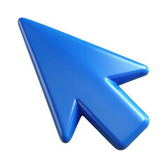 Fototapete - Blue cursor arrow pointer isolated on transparent background