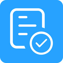 Poster - Document with checkmark icon signifying task completion or approval