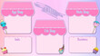 © Azorah Arts - Girly desktop organizer wallpaper