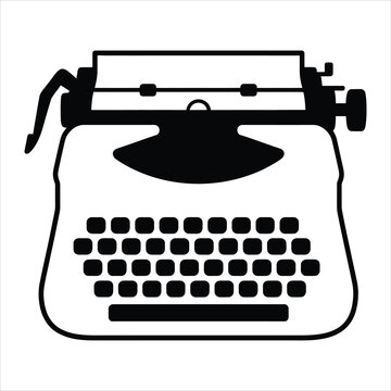 Vintage Typewriter Illustration Retro Writing Machine Graphic