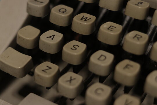 Keys on a traditional typewriter