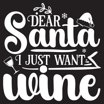 Christmas Wine SVG Design eps file