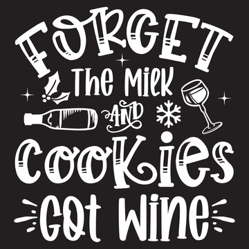Christmas Wine SVG Design eps file