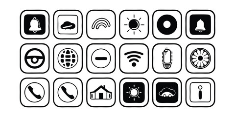 Vector Number and Symbol Icon Set for Web and Mobile Design