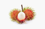 rambutan sweet delicious fruit isolated on white background