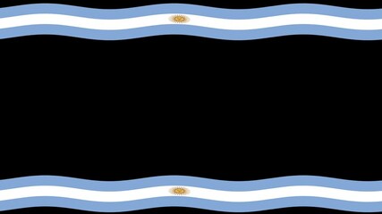 Poster - Background of the Argentinian Flag Flying Above and Below