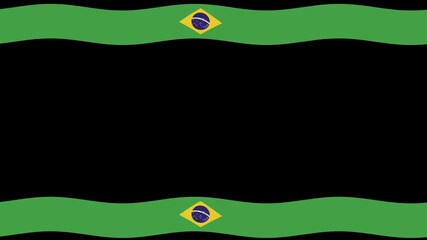Poster - Background of the Brazilian Flag Flying Above and Below