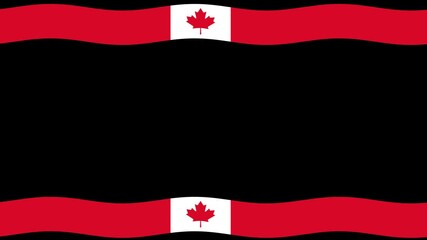 Poster - Background of Canadian Flag Flying Above and Below