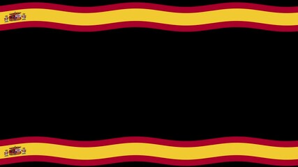 Poster - Spanish Flag Background Flying Above and Below