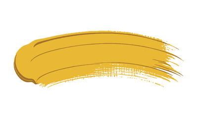 Leinwandbilder - Modern vector illustration of a thick yellow paint brush stroke with visible texture, yellow brush stroke highlight marker, easily editable and scalable.