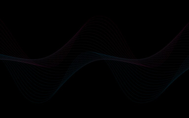 Poster - Colorful Abstract Wavy Lines Background. Ideal for digital wallpapers, posters, presentations, and modern design themes.