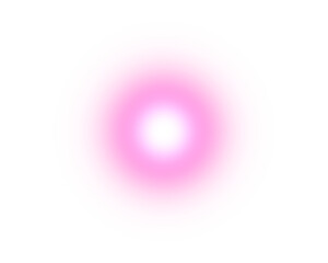 Fototapete - Pink gradient circle glowing light isolated on transparent background