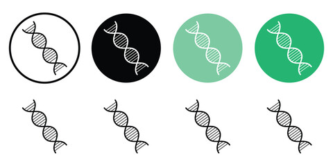 Poster - Dna vector, icon set. Simple dna science and biology silhouette symbol icons website graphic design. Set of dna chromosome, molecule icon isolated on white background. Vector genetic symbol.