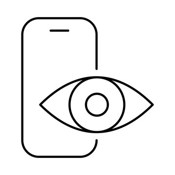 Smartphone Blue Line Editable Stroke Icon. Mobile Phone Functions, Settings, Technology, Apps, Security, Shopping, Mobile Wallet, Marketing, Promotion, Communication Vector Illustration