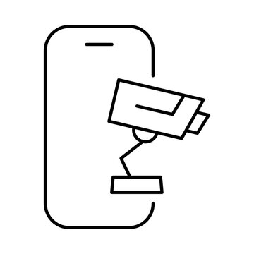 Smartphone Blue Line Editable Stroke Icon. Mobile Phone Functions, Settings, Technology, Apps, Security, Shopping, Mobile Wallet, Marketing, Promotion, Communication Vector Illustration