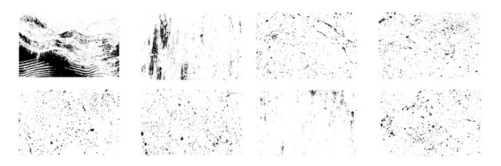 Poster - Scratch Grunge Urban Background Black and White Distress Texture, Overlay textures set stamp with grunge effect, Abstract texture dust particle and dust grain on white background.