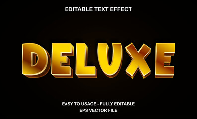 Poster - Golden deluxe text effect with shiny 3d luxury style for premium food or product branding