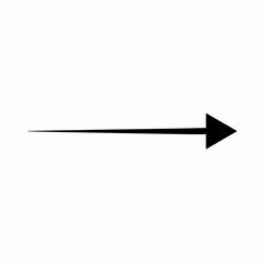 Poster - Black arrow pointing right on white background indicating direction progress navigation and choice