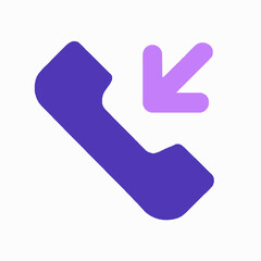Poster - Incoming call illustration representing receiving or answering phone call with modern design