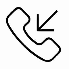 Poster - Incoming call phone icon illustration simple vector for business and contact communication