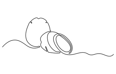 Poster - potato continuous one line drawing, Potatoes vector illustration. One line drawing art illustration with lettering organic potatoes, One line drawing art illustration with lettering organic potatoes