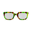 © Erlin - Illustration of sunglasses for sun protection. Modern, beach, mountain, vacation.