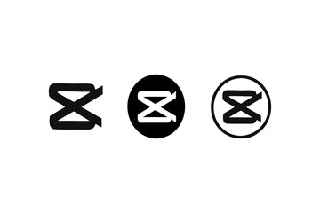 Poster - Stylized Representations of a Ribbon Shape with Varied Designs Symbolic of Film Editing and Creative Video Production