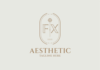 Poster - FX Initial Concept with Minimalist Decorative Frame