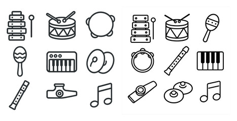 Poster - The image is a collection of musical instruments and accessories. The instruments include drums, tambourines, and maracas, while the accessories include a keyboard, a tambourine, and a maraca