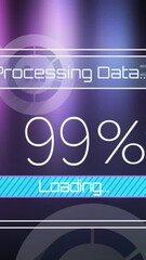 Poster - Animation of data processing and diagrams on black background
