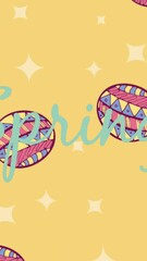 Poster - Animation of easter eggs and spring text