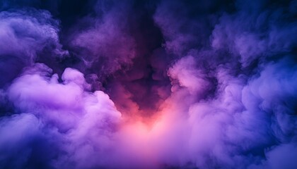 Poster - Enchanted Landscape with Ethereal Clouds and Magical Pastel Explosion in a Dreamy Atmosphere