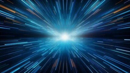 Aufkleber - Cosmic Convergence: A dazzling display of interconnected lines converge toward a bright focal point, symbolizing energy and limitless technological advancement. 
