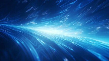 Poster - Abstract Blue Flow: A captivating and dynamic abstract composition featuring flowing blue lines, suggesting movement, energy, and a sense of technological advancement.