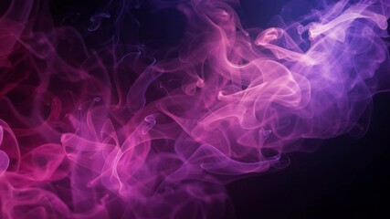 Poster - Abstract Smoke Art: Vibrant hues of pink and purple intertwine in a dynamic display of artistic smoke, evoking a sense of mystery and elegance.