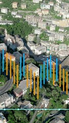 Poster - Animation of graphs over cityscape