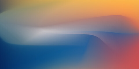 Poster - Abstract Sea background. Deep Blue, orange and red color vector banner. Pastel gradient pattern.