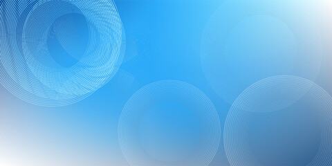 Poster - Gradient abstract background with circular line patterns. Vector illustration.