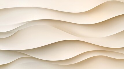 Poster - Seamless ivorywhite surface with elegant flowing wavelike curves creating a luxurious modern look