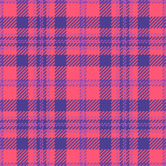 Poster - Vibrant tartan pattern in shades of pink and violet. A versatile, eyecatching design ideal for textiles, fashion, backgrounds, and creative projects needing a bold flair.