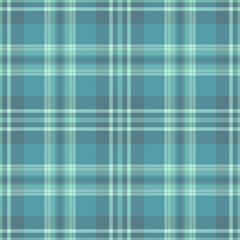 Poster - Elegant plaid pattern with calming teal and grey hues. Versatile backdrop for designs, textiles, or presentations needing a structured, soothing touch.
