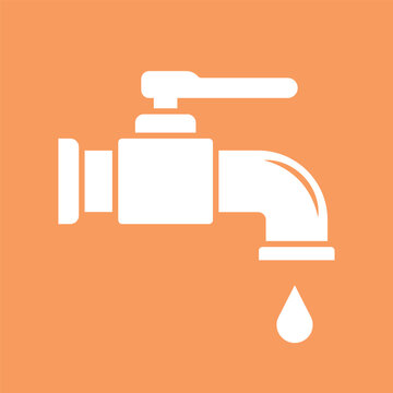 Tap water sign symbol vector flat icon