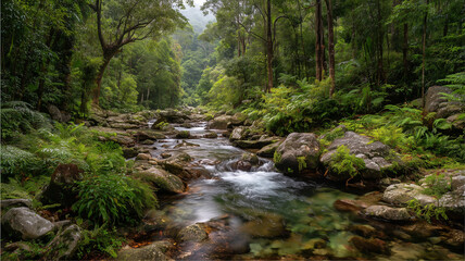  Crystal-clear rainforest stream
