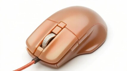 Poster - A detailed view of a computer mouse on a white background