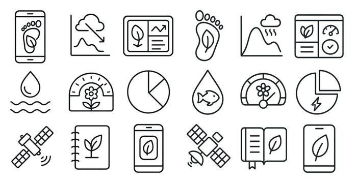 Set of icons for various devices and objects, including a book, a phone, a tablet, a computer, a keyboard, a mouse, a laptop, a tablet, a cell phone, a smart watch, a smart speaker, a smart TV