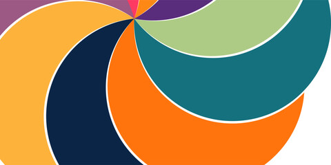 Wall Mural - abstract gradient art with overlapping vibrant circles and bold color textures