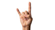 © Julie - Isolated Rock and Roll Hand Gesture