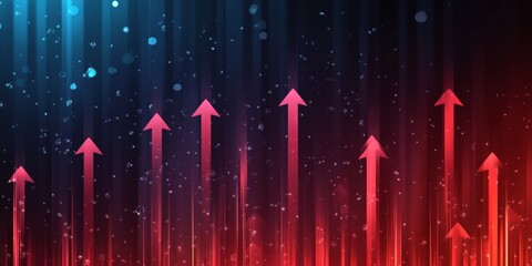 Poster - Abstract Financial Growth Background with Rising Graph Arrow and Modern Investment Concept
