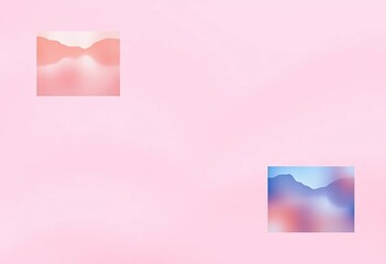 Wall Mural - delicate hand-drawn grid, pastel hues on pink background, background, style