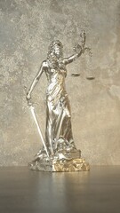 Sticker - 3D illustration - Lady Justice Statue Stardust.